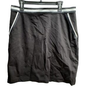Joe Fresh Skirt, Black/White Accents Pockets Zip up back,‎ Size 14 NWT
